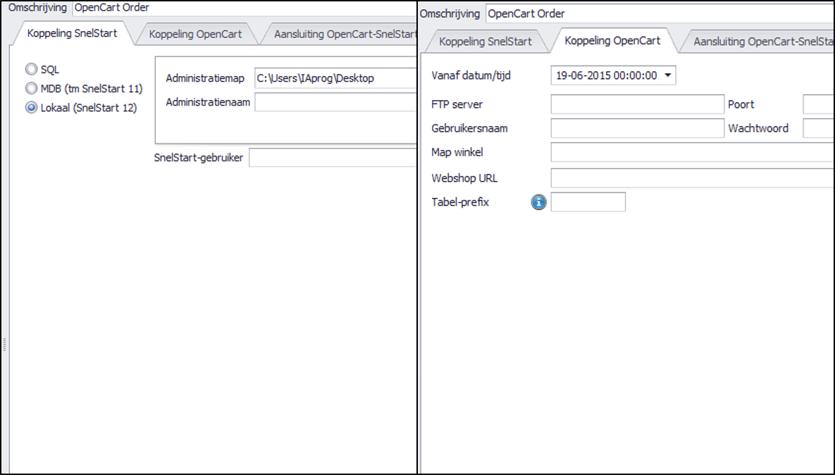 Koppeling OpenCart met SnelStart