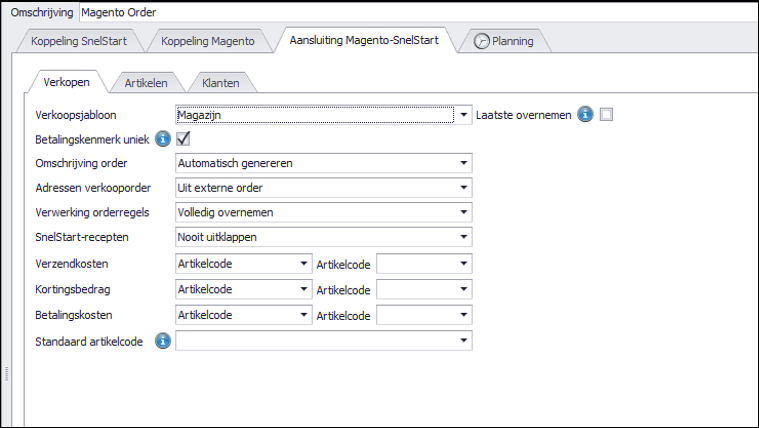 Magento koppelen met SnelStart 3