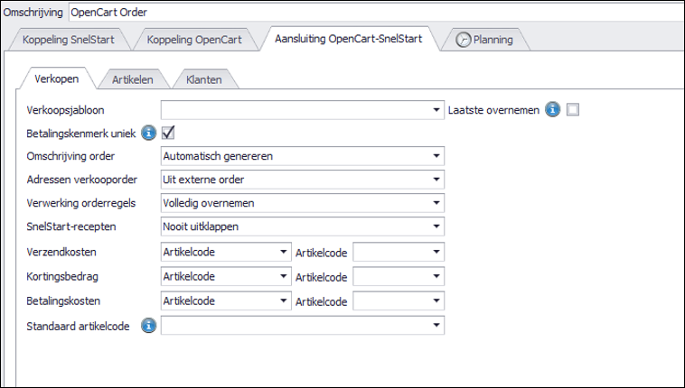 OpenCart koppeling